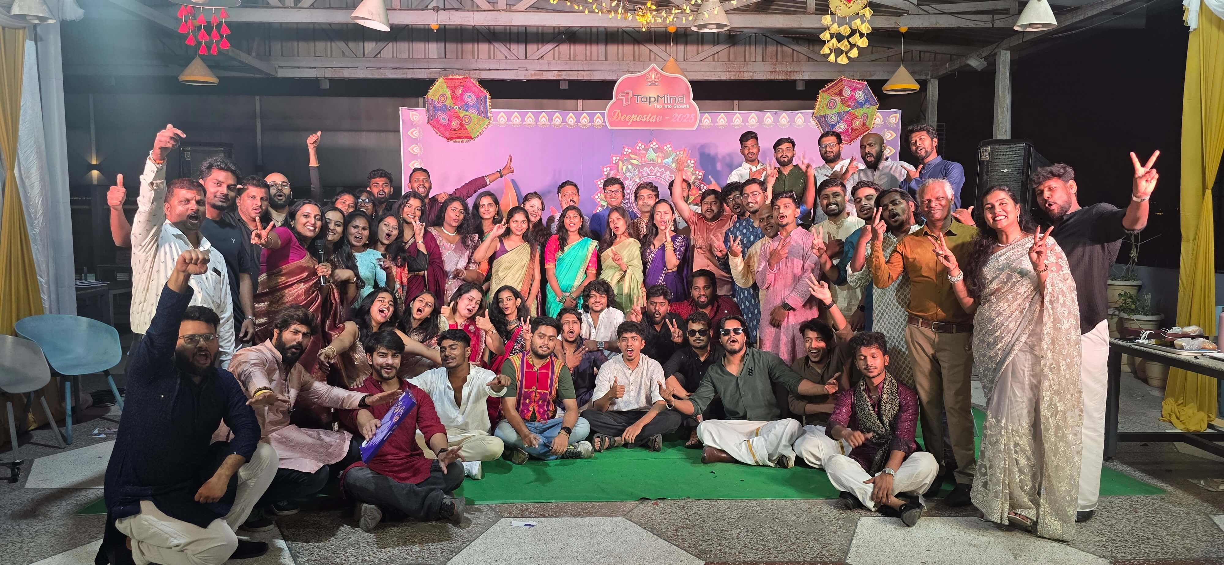 TapMind team celebrating Deepotsav 2025